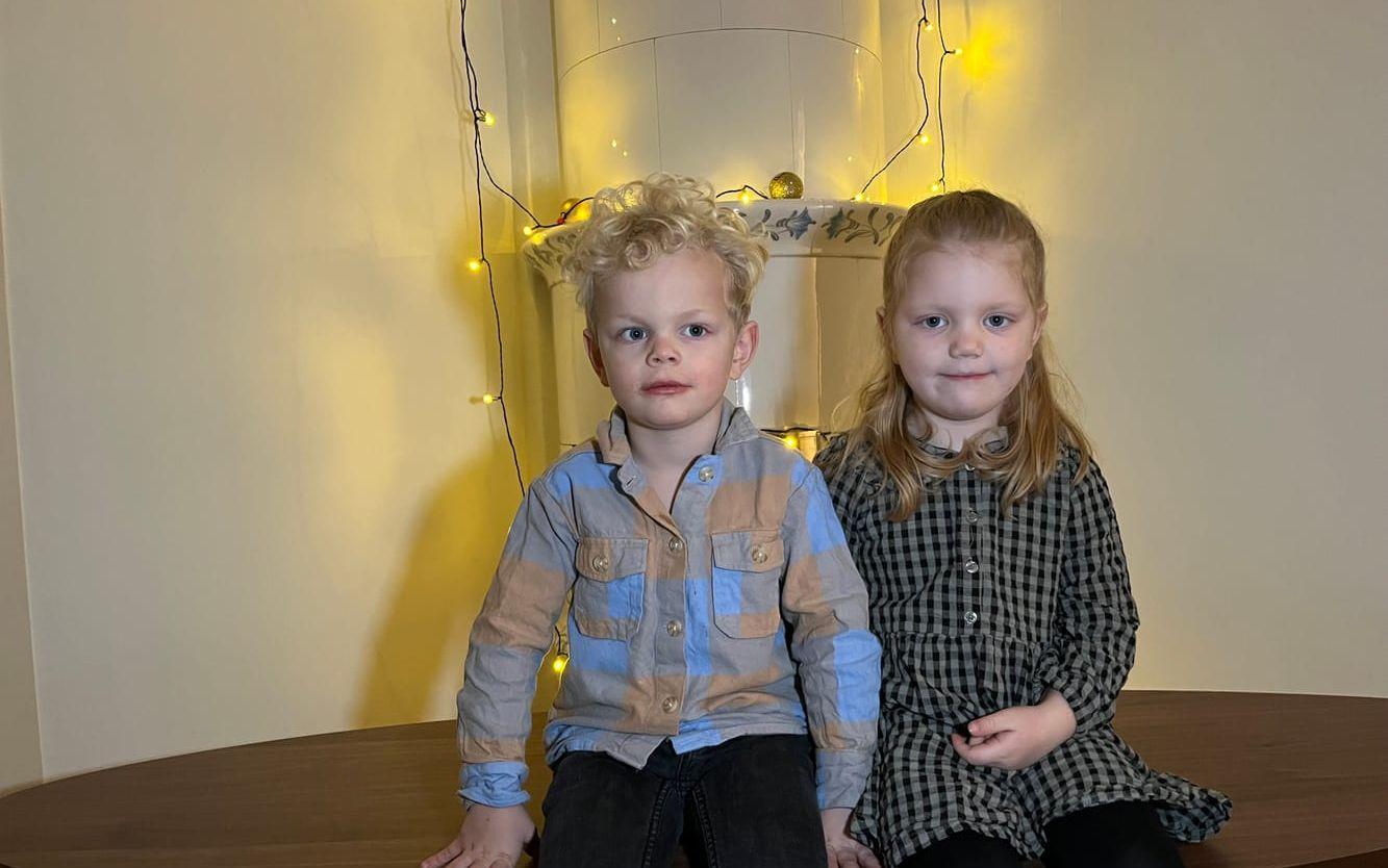 Leon, 6, och Tilde, 4, från Torestorp.