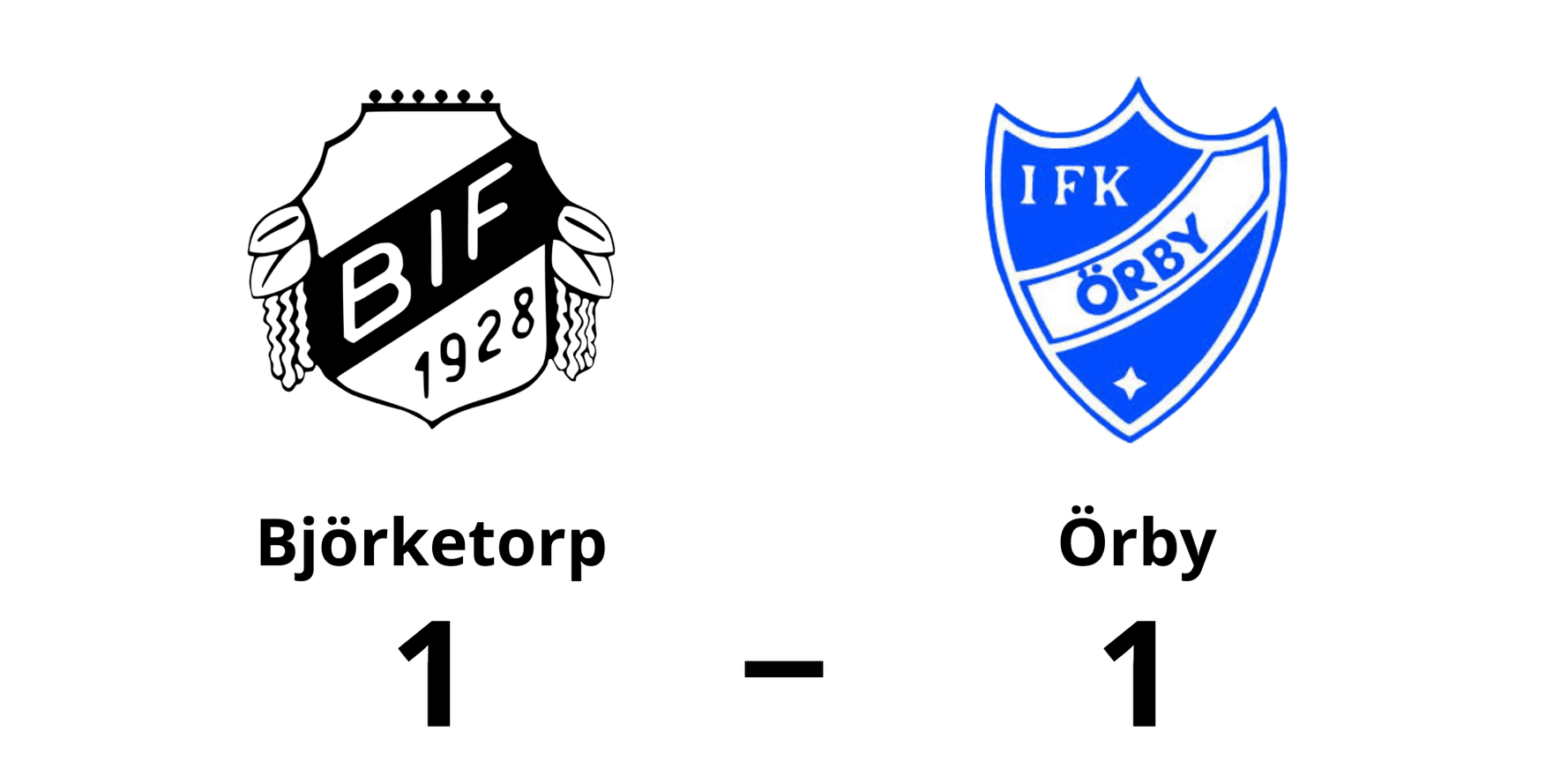 Björketorps IF spelade lika mot IFK Örby