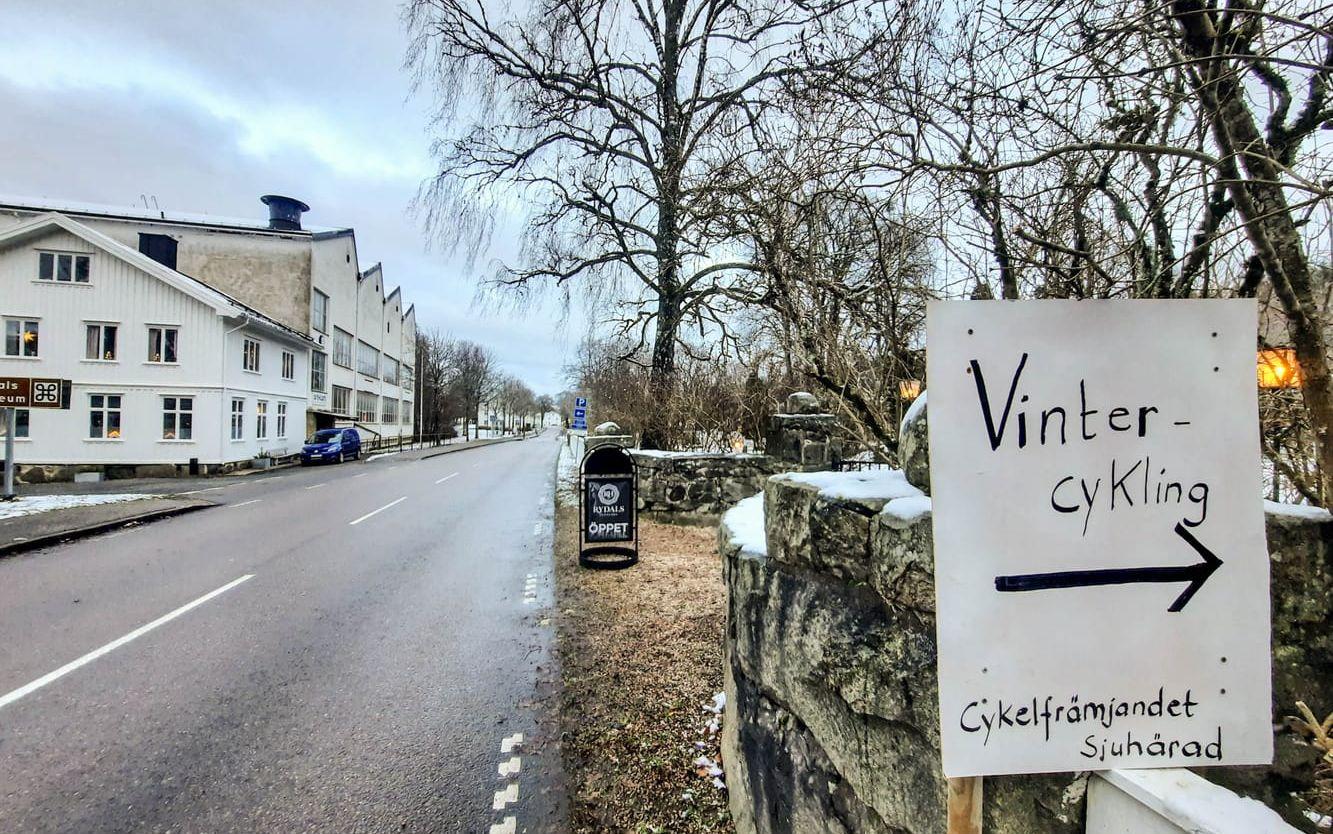 Cykelfrämjandet Sjuhärad anordnar bland annat vintercykling, här i Rydal.