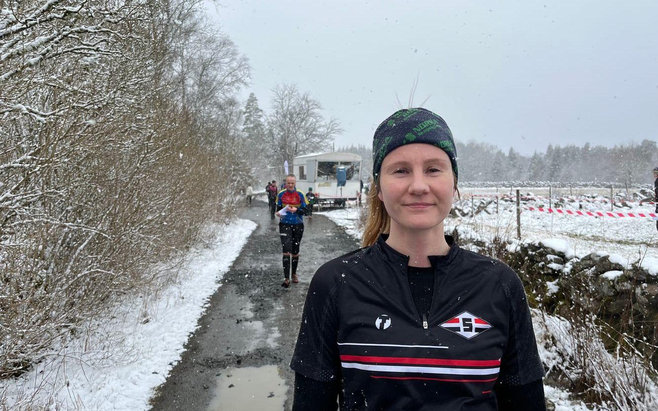 Linnea Holmqvist missade sista kontrollen och grämer sig lite. 