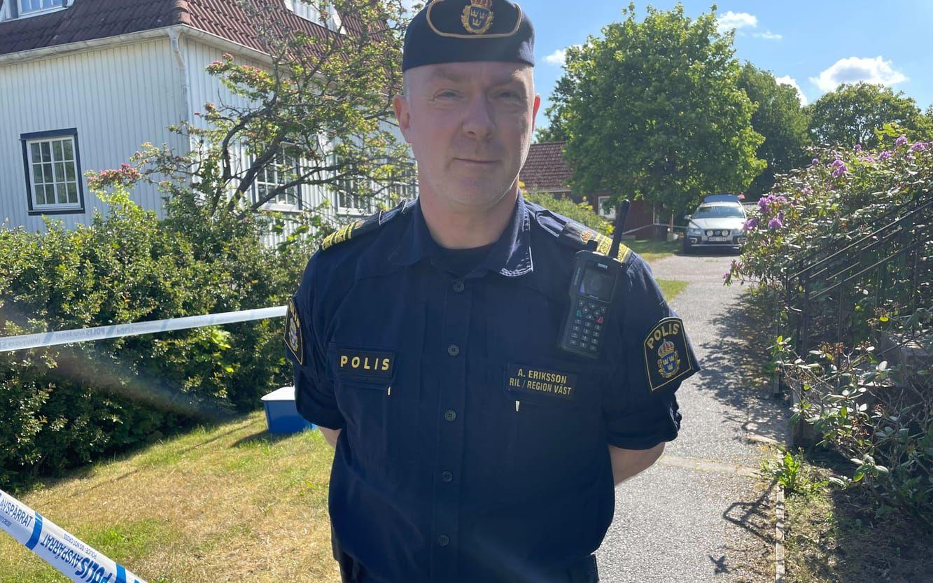 Andreas Eriksson är polisens räddningsledare på plats.